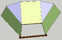 Cutaway of reflectors into glass window